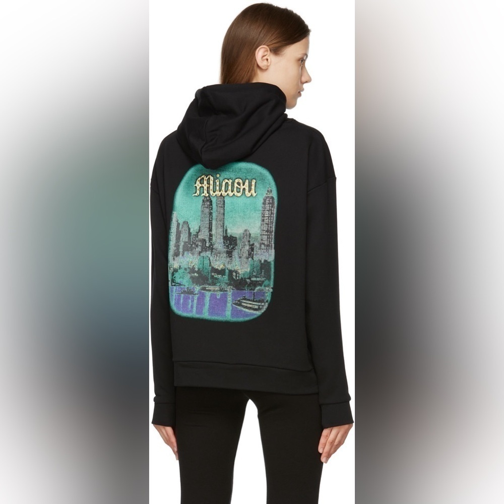 New! Miaou Black Shag Hoodie XS NWT